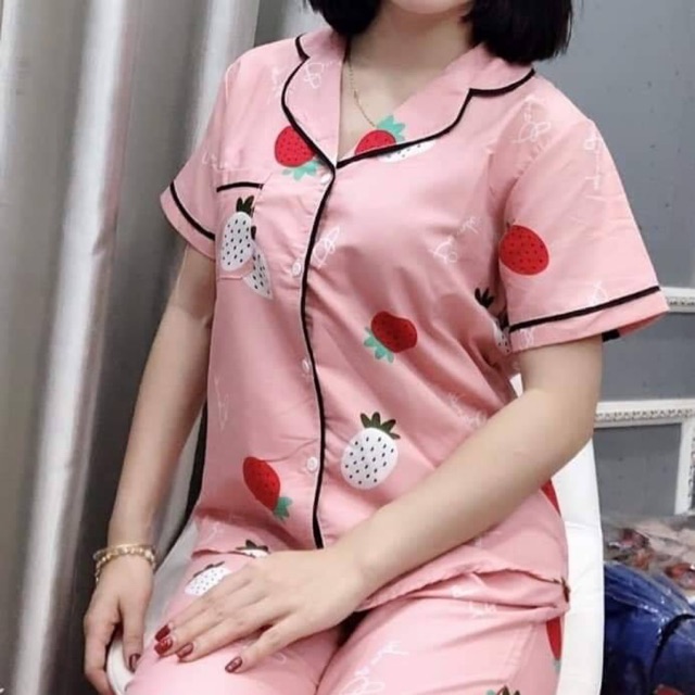 Bộ pijama tay cộc quần dài hàng đẹp