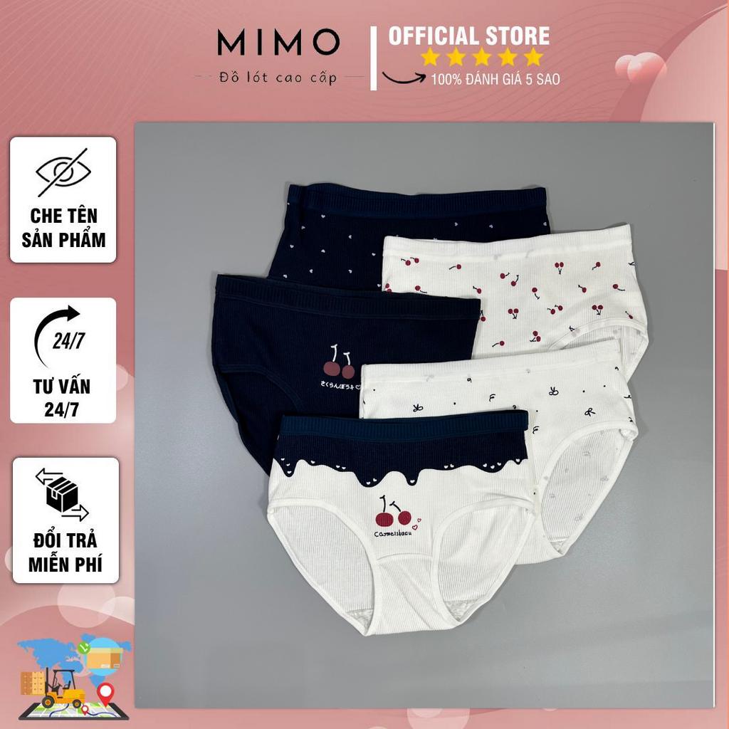 Quần Lót Nữ Mimo Shop - Cotton Mềm An Toàn Cho Da, Hình Cherry Cute, Dễ Thương, Mặc Hàng Ngày (Q81)