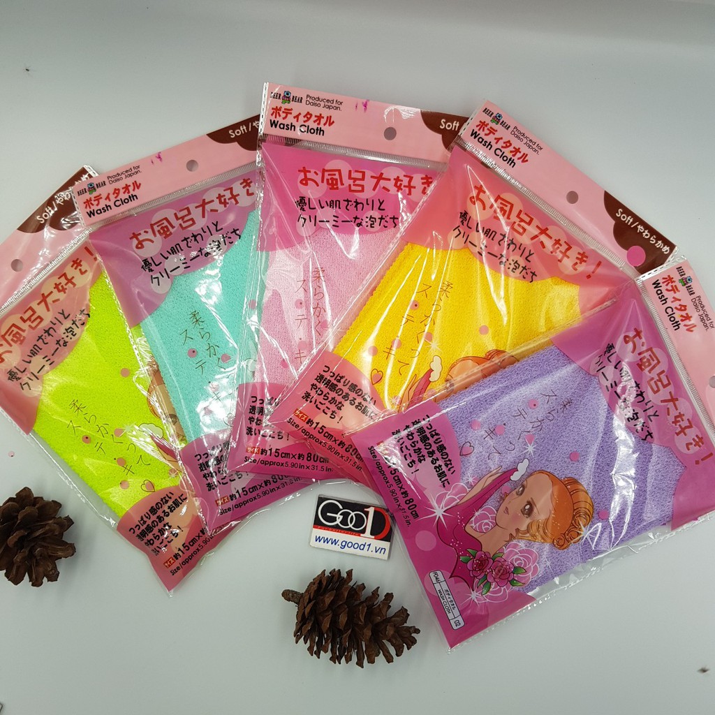 Khăn tắm kỳ lưng thông minh Daiso Japan No 02