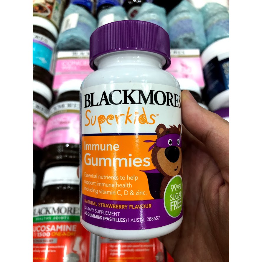 BILL ÚC - Blackmores Superkids Immune Gummies, kẹo dẻo tăng đề kháng, 99.9% không đường, rất tốt cho trẻ từ 2 tuổi | BigBuy360 - bigbuy360.vn