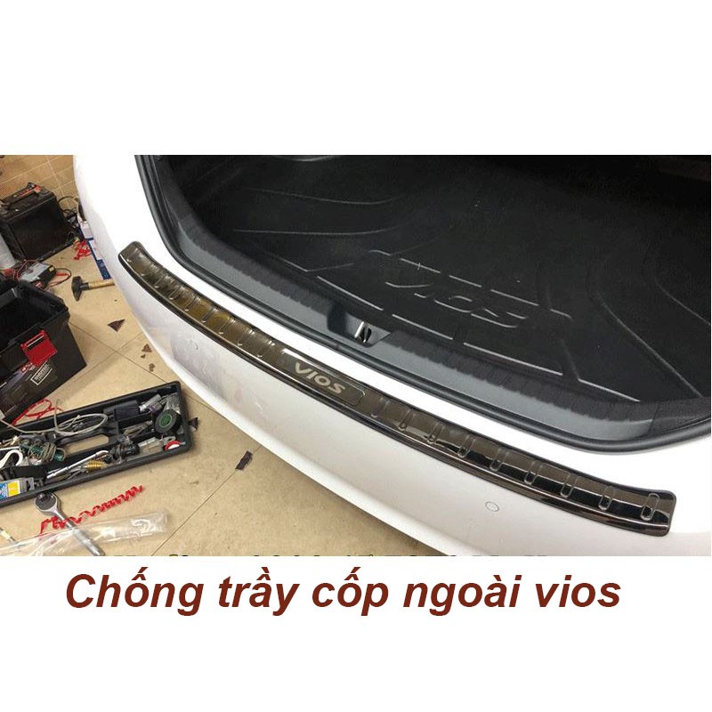 Ốp Chống Trầy Cốp Titan Xe Toyota Vios 2023- 2019 tặng keo trợ dính
