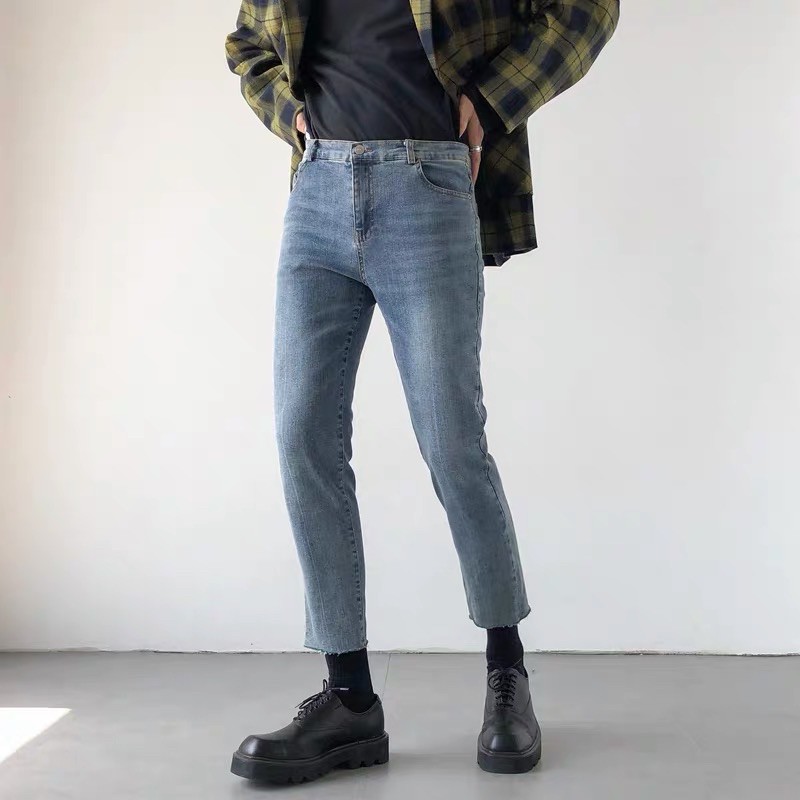 QUẦN JEANS SKINNY CO DÃN XANH TRƠN