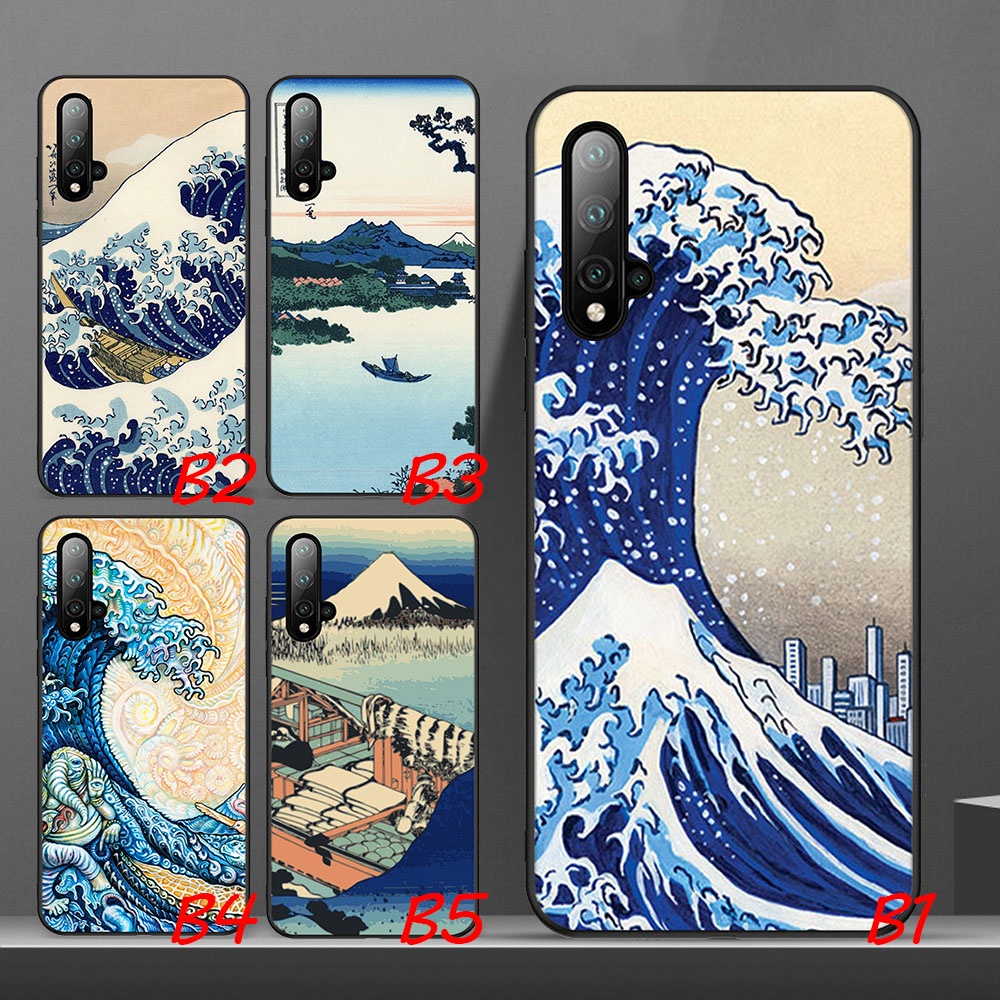 Ốp Điện Thoại Họa Tiết Hokusai The Great Wave off Kanagawa Cho Samsung Galaxy J4 J6 Plus J7 Prime Pro J730 J8 S9 S21 Plus Ultra