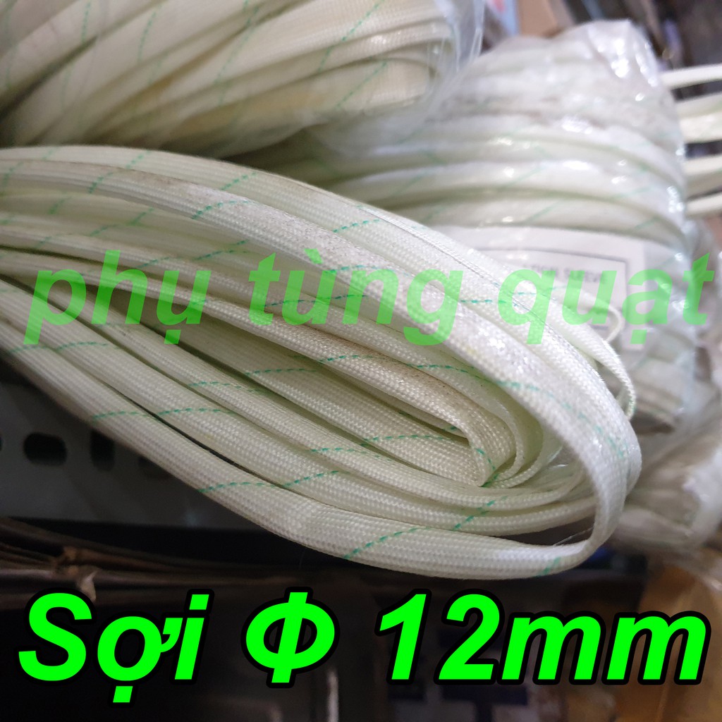 5 sợi gen thủy tinh 12ly độ dài 1m - gel chịu nhiệt cách điện ống luồn dây điện cơ