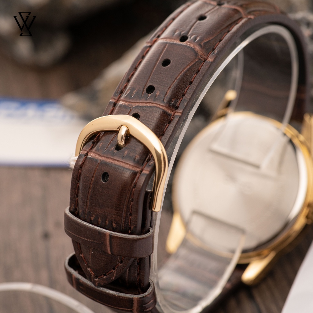 Đồng Hồ Quartz Nam Casio WATCHSTORE MTP-V001GL-1BUDF Thiết Kế Kính Khoáng 38mm, Dây Đeo Da Và Vỏ Thép Không Gỉ