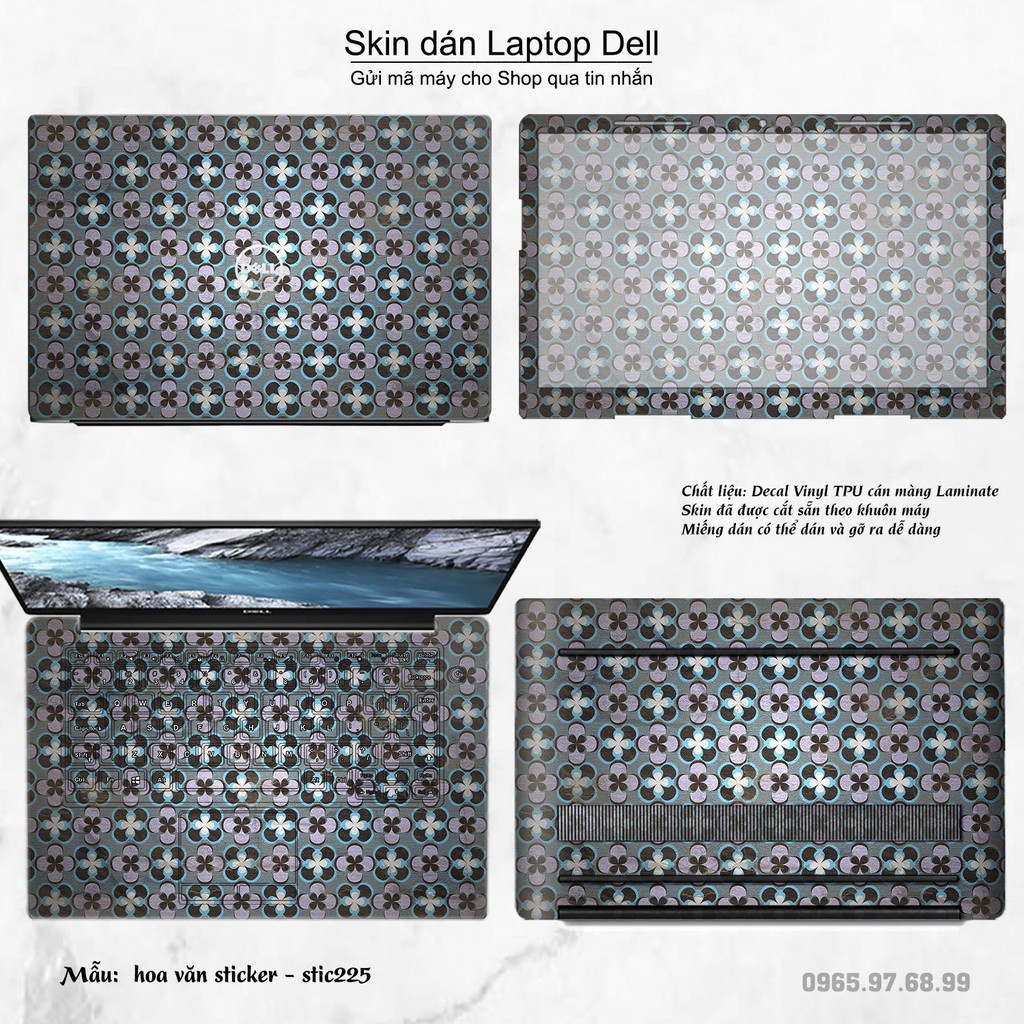 Skin dán Laptop Dell in hình Hoa văn sticker nhiều mẫu 36 (inbox mã máy cho Shop)