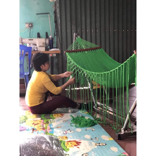 02 vòng xích sắt đầu võng nằm