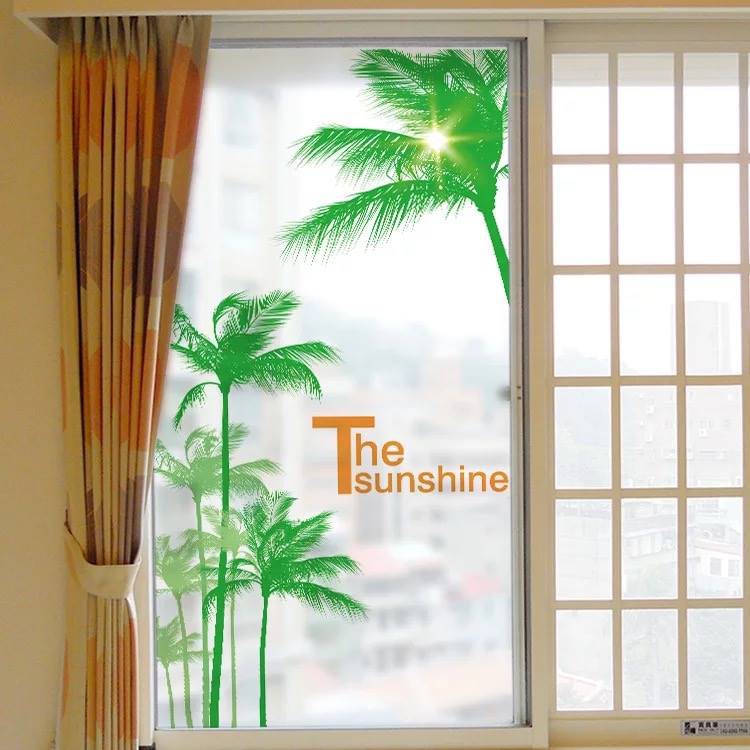 Decal trang trí kính cao cấp mẫu những cây Dừa lớn (60cm x 116cm)