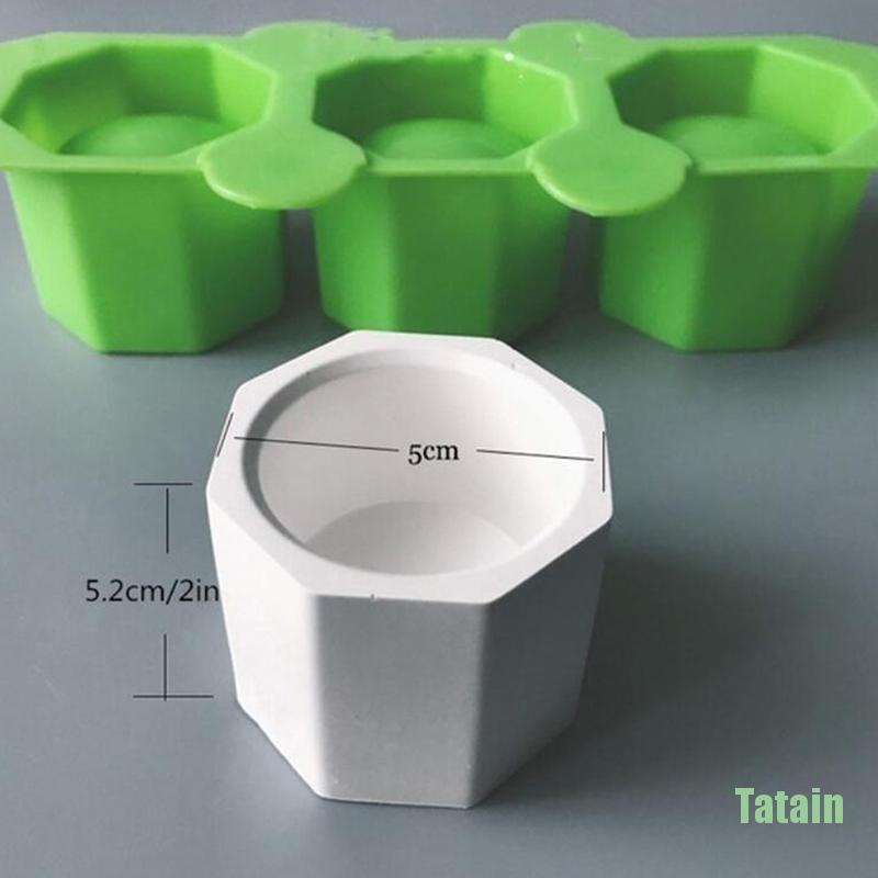 Khuôn silicone tạo hình chậu cây mọng nước/hoa sen đá hình học