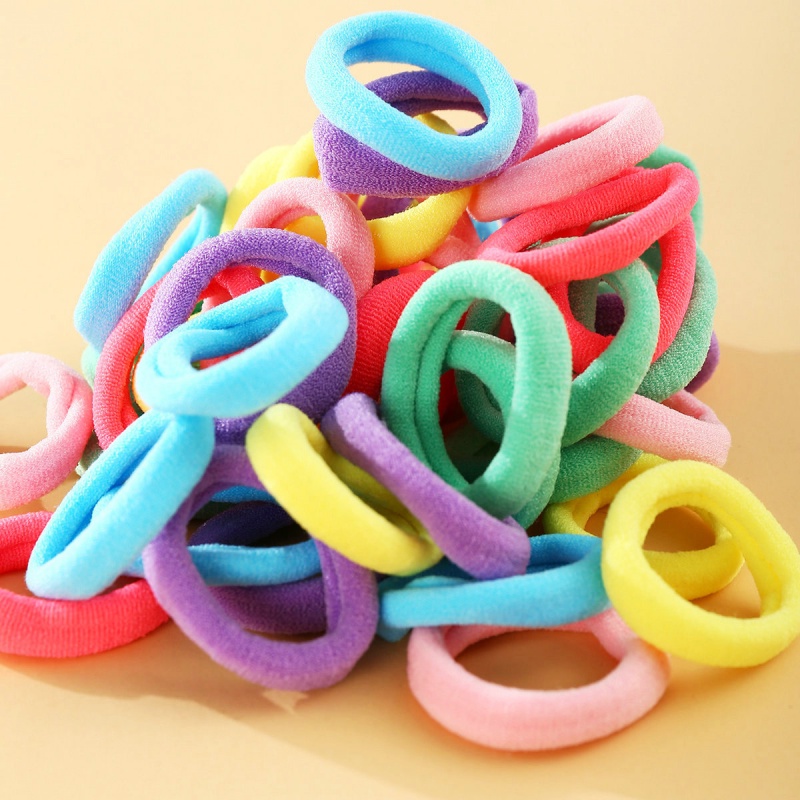 Set 50 Dây Buộc Tóc Vải Nylon Họa Tiết Hoa Cúc Nhỏ Phong Cách Hàn Quốc Thời Trang Cho Nữ