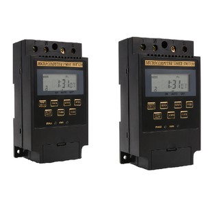 Bộ 2 công tắc hẹn giờ KG316T (Đen)