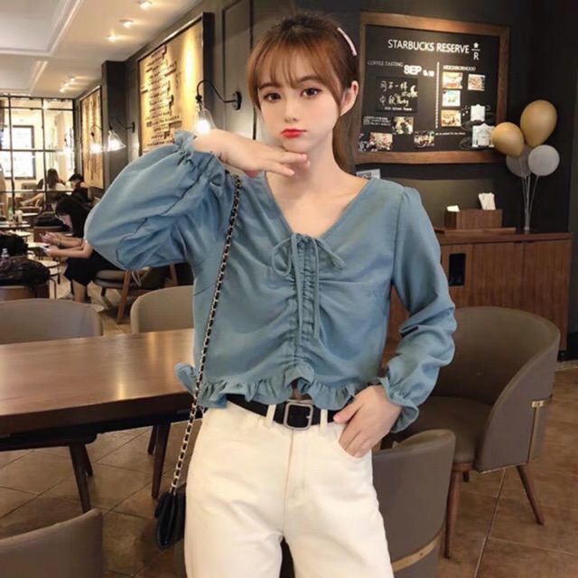 Áo kiểu ulzzang rút ngực (order)