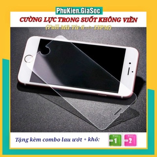 [GIÁ SỐC] CƯỜNG LỰC DÀNH CHO IPHONE KHÔNG VIỀN ❤FREESHIP❤ - TRONG SUỐT - BẢO VỆ MẶT KÍNH ĐIỆN THOẠI - ĐỦ DÒNG