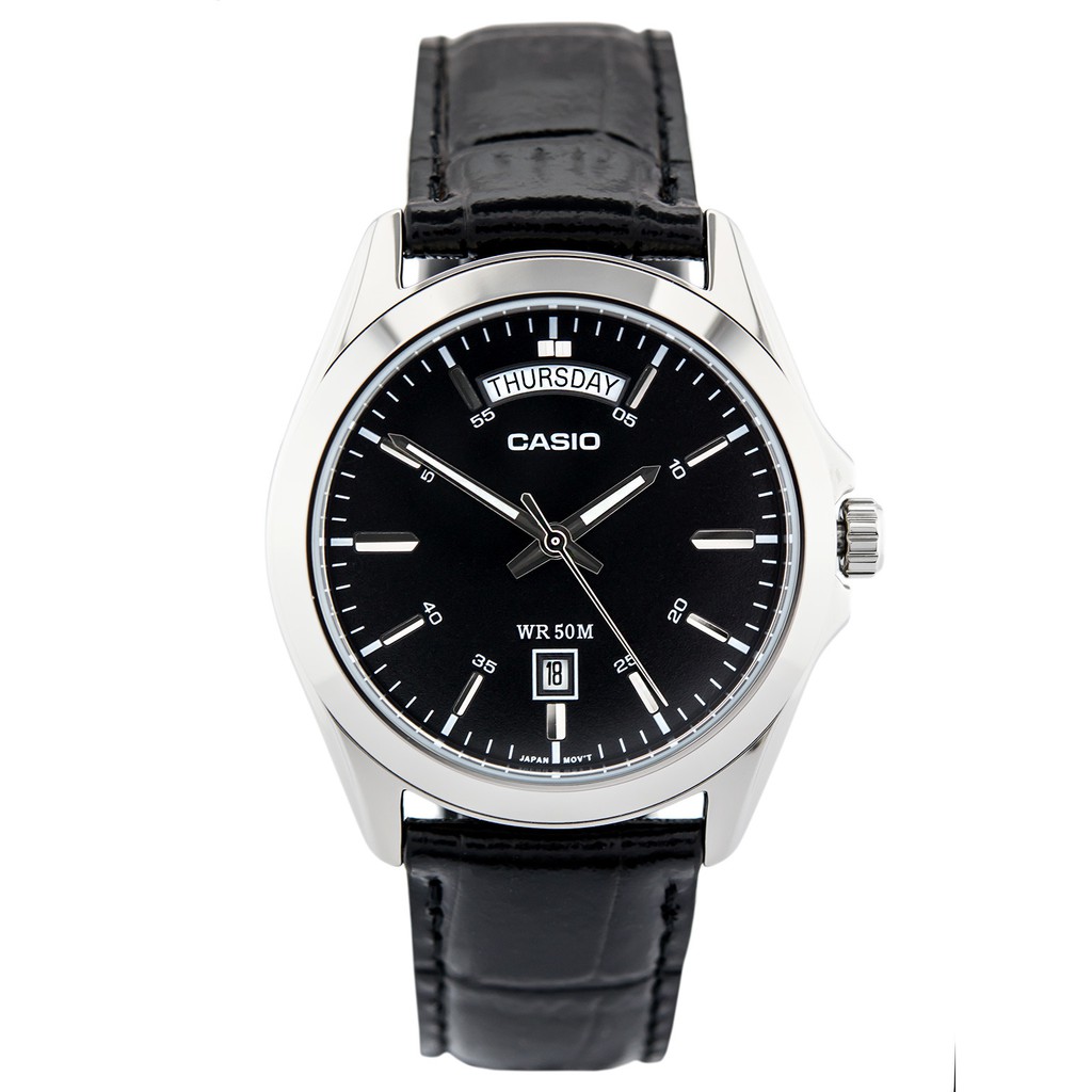 Đồng hồ nam dây da Casio chính hãng Anh Khuê MTP-1370L-1AVDF (39mm)