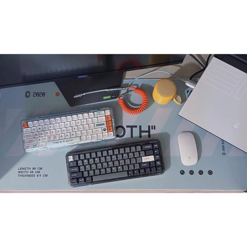 Bàn phím cơ không dây bluetooth, 2.4G Mojo 68 đen kị sĩ MelGeek chính hãng LED RGB có thể hotswap thay switch