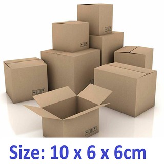 Combo 100 thùng hộp carton size10x6x6cm