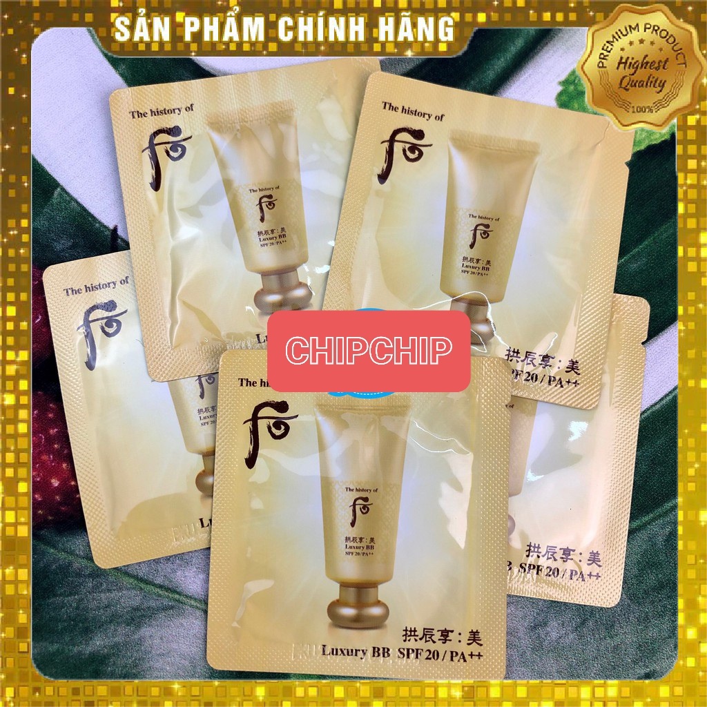 Gói Dùng Thử Kem Nền BB Cho Lớp Nền Trong Suốt Chuẩn Hàn Luxury BB Cream Whoo 1ml/gói