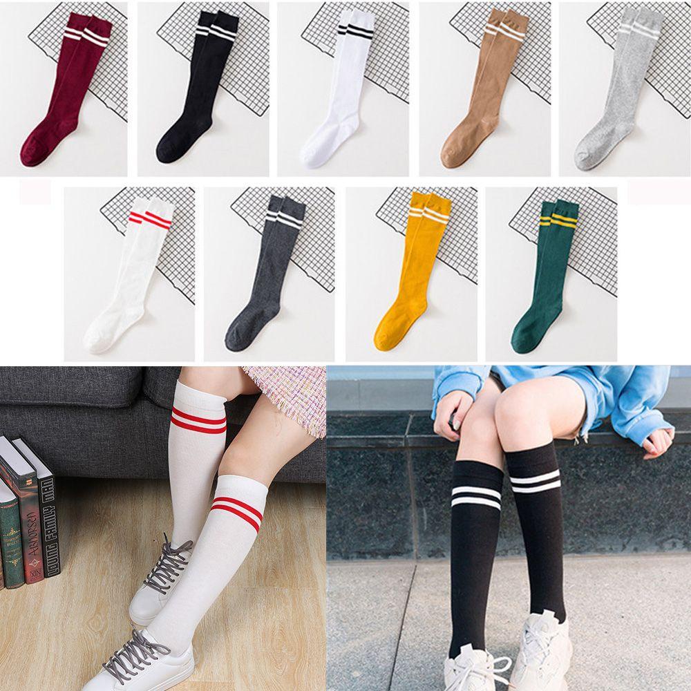 OKDEALS Vớ Len Dài Qua Gối Họa Tiết Kẻ Sọc Thời Trang Ấm Áp