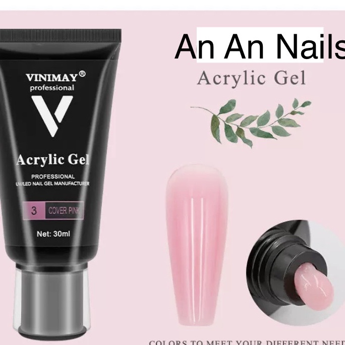 Gel gôm vinimay, huaxi, vicovi, đắp móng đủ màu 30 ml, Móng gel gum làm móng úp