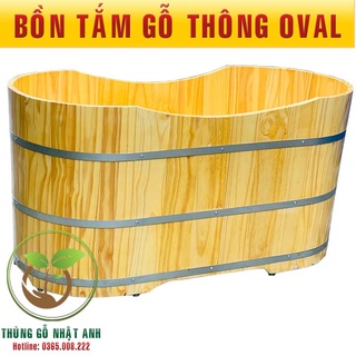BỒN TẮM GỖ THÔNG NHẬT DÁNG NẰM GIÁ RẺ