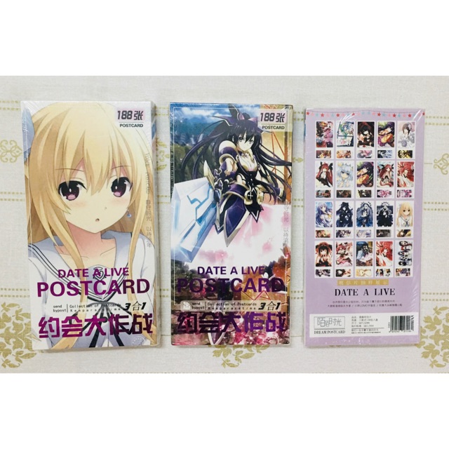 Bộ 188 ảnh postcard  date a live , postcard anime date a live