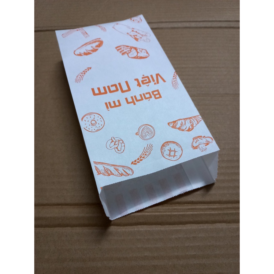 500 cái túi giấy Bánh mì in sẵn