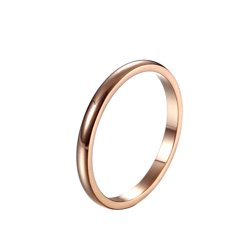 Nhẫn XIAOBOACC bằng thép titan mạ vàng 18K phong cách Hàn Quốc thời trang