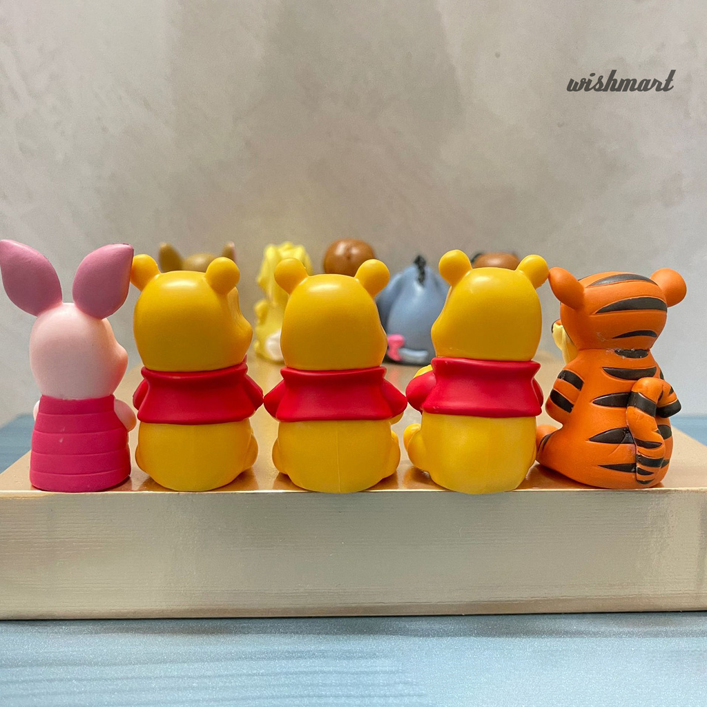 Bộ 10 Tượng Gấu Pooh Trang Trí Đáng Yêu