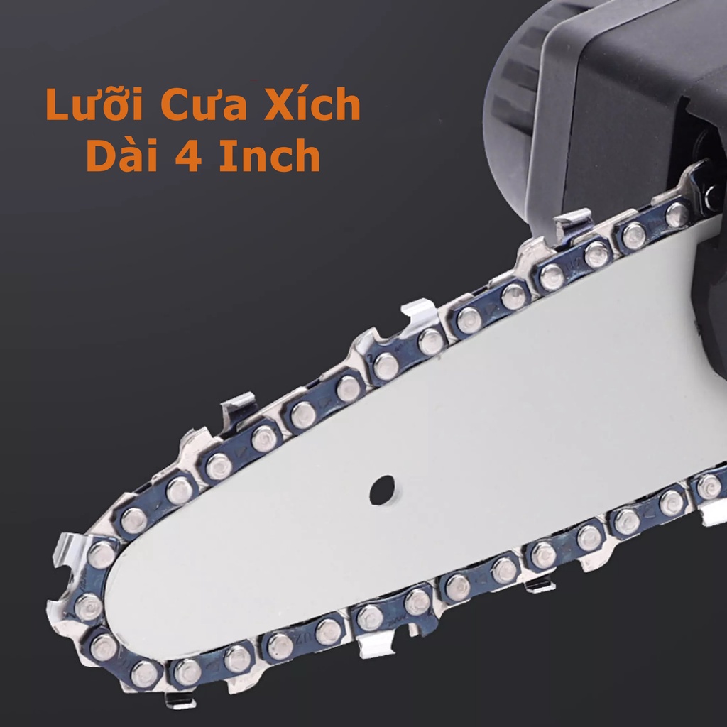 [BẢO HÀNH 12 THÁNG] Máy cưa xích cầm tay dùng pin Hitachi 199V, máy cưa mini thuận tiện - đa dụng - 2 Pin 10 Cell