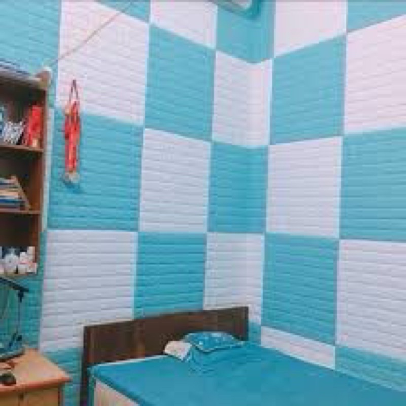 XỐP DÁN TƯỜNG 3D GIẢ GẠCH.70x77 DẦY 3mm.HÀNG TỐT SIÊU DÍNH