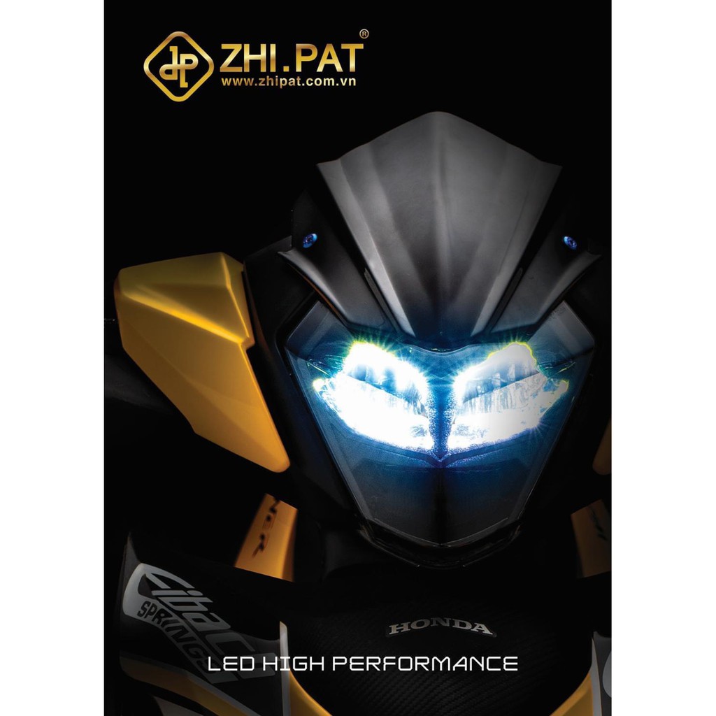 ZHIPAT mẫu 2020 - đèn Pha ninja winner 150 v1 3 khoan 2 tầng supra gtr150 sonic rs150 win