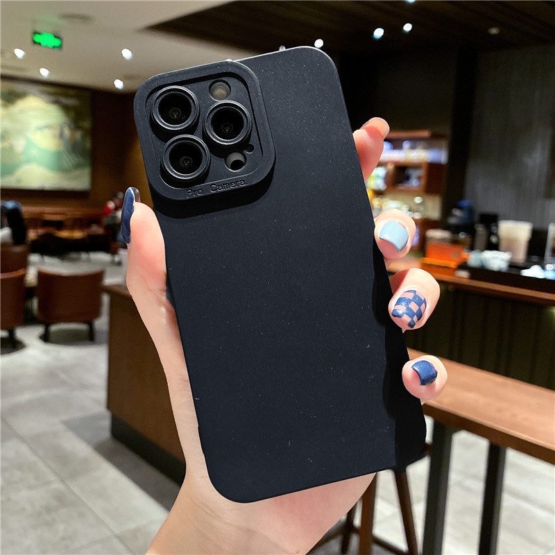 Ốp điện thoại dẻo cạnh vuông cho  compatible with for IPhone X XR XS Max 6 6s 7 8 Plus SE 2020