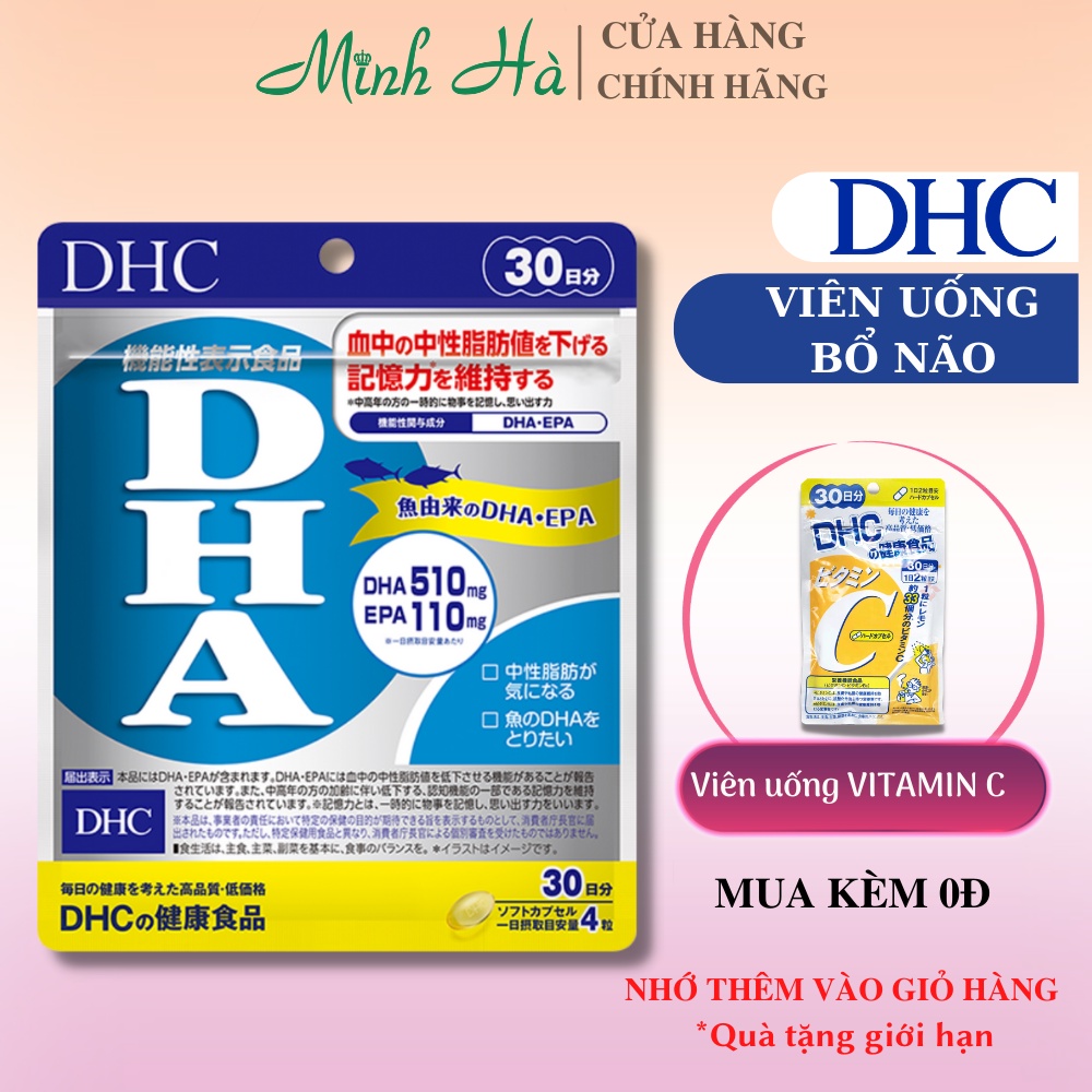 Viên uống bổ não DHC Nhật Bản bổ sung DHA 120 viên cho 30 ngày