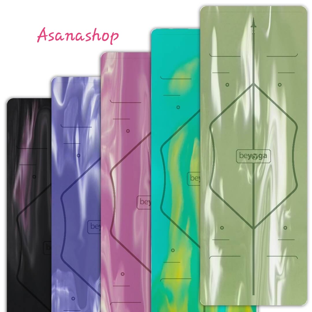 Thảm Yoga Vân Mây Có Định Tuyến, Đẹp Độc Đáo, Cao Su Sinh Thái Phủ PU, Chống Trơn Trượt, Nhập Khẩu Đài Loan, Hãng beYoga