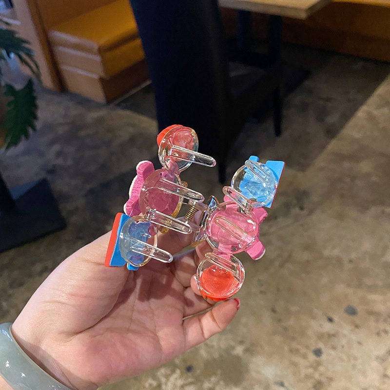 Kẹp Tóc Hình Gấu Hồng Dễ Thương Phong Cách Hàn Quốc Cho Bé Gái