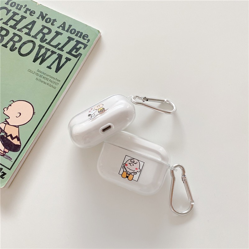 Vỏ bảo vệ hộp sạc tai nghe AirPods 1/2/Pro bằng PC chống rơi họa tiết Snoopy xinh xắn | BigBuy360 - bigbuy360.vn
