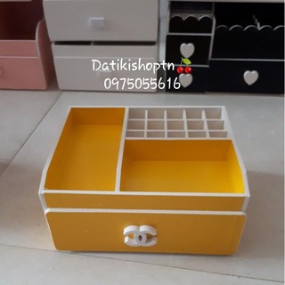 Kệ mỹ phẩm 25cm màu vàng