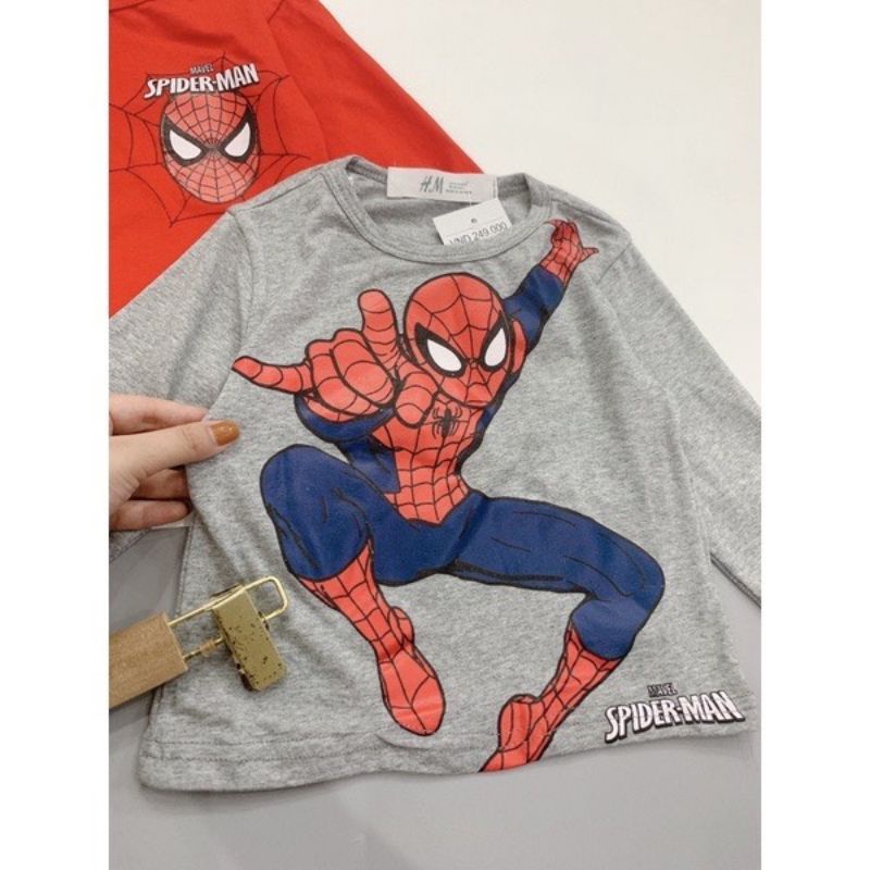 COMBO 2 ÁO NHỆN DÀI TAY CHO BÉ TRAI MÀ GHI VÀ ĐỎ