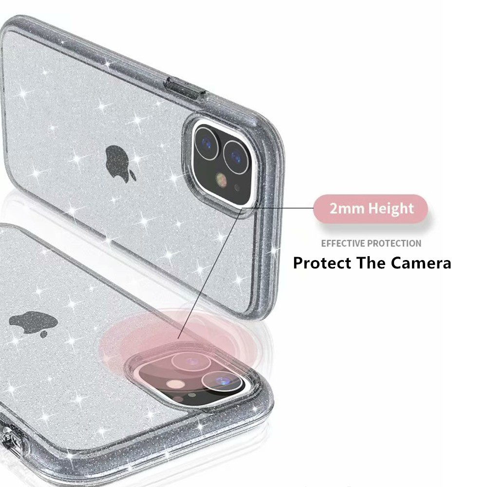 Ốp điện thoại cứng họa tiết kim tuyến lấp lánh cho iPhone 13 pro max 12 pro max 11 pro max 7 8 plus se 2020 xs max xr x
