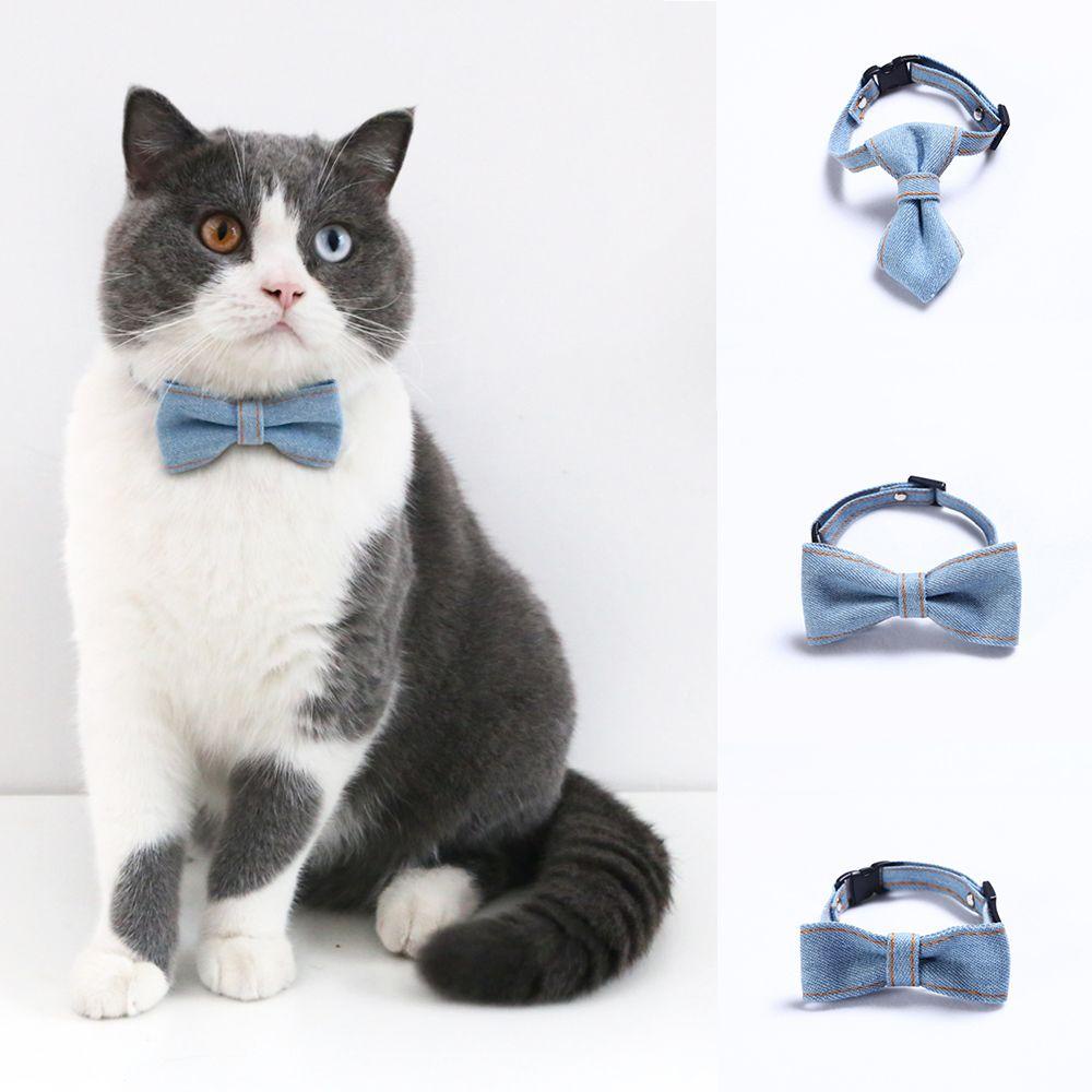 Vòng Cổ Denim HìNh Nơ Xinh XắN Cho Thú Cưng