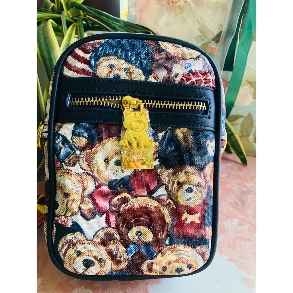 Túi Đeo Chéo Đựng Điện Thoại / Chìa Khóa / Tiền Xu Đa Năng Hình Gấu Hoạt Hình Dễ Phối Đồ Chất Lượng Cao