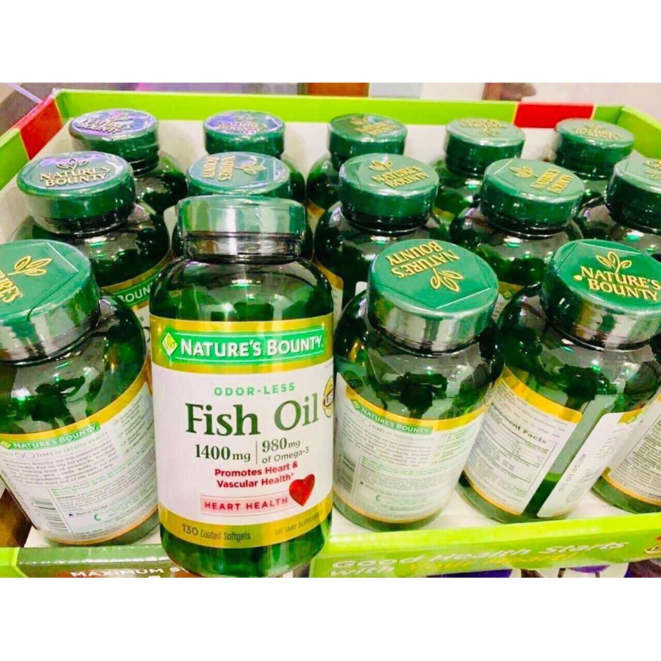 🧡 Dầu cá Nature’s Bounty Fish Oil 1400mg của Mỹ