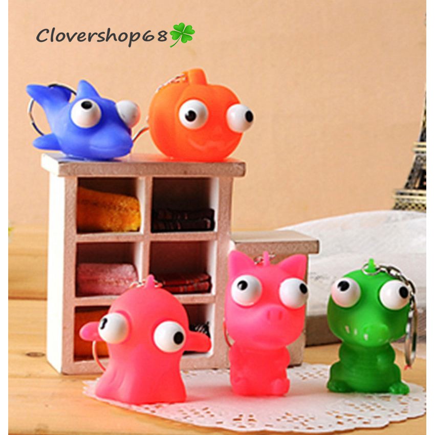 Móc Treo Chìa Khóa Hình Thú Mắt Lồi Siêu cute    🍀 Clovershop68 🍀