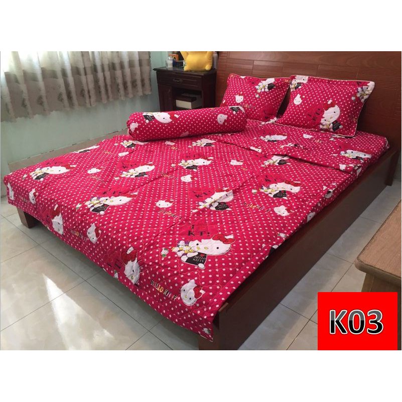 Mền Cotton Poly có chần gòn 1m8x2m nhiều hình