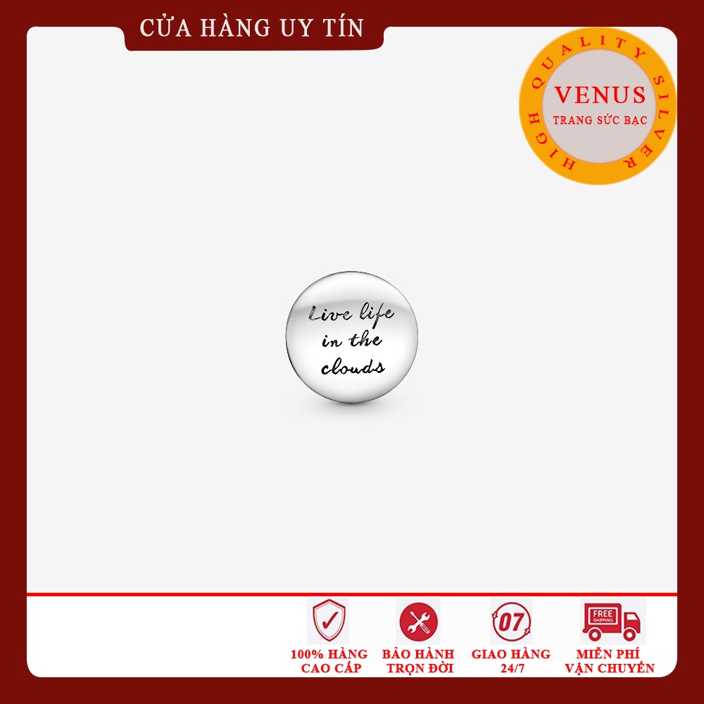 Charm trụ in nổi hình khinh khí cầu- VENUSJEW