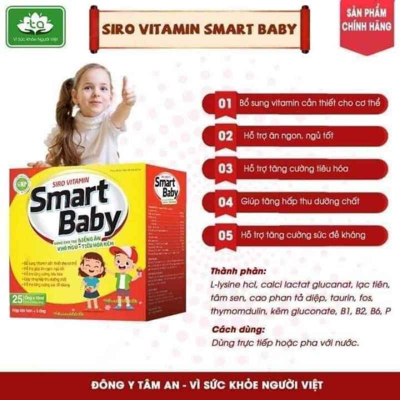 [hàng chính hãng công ty tâm an] Siro ăn ngon smart baby