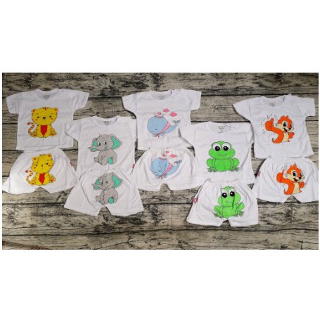 Sỉ set 5 bộ quần áo cộc tay CATER cho bé từ 0-14 tháng- MS19