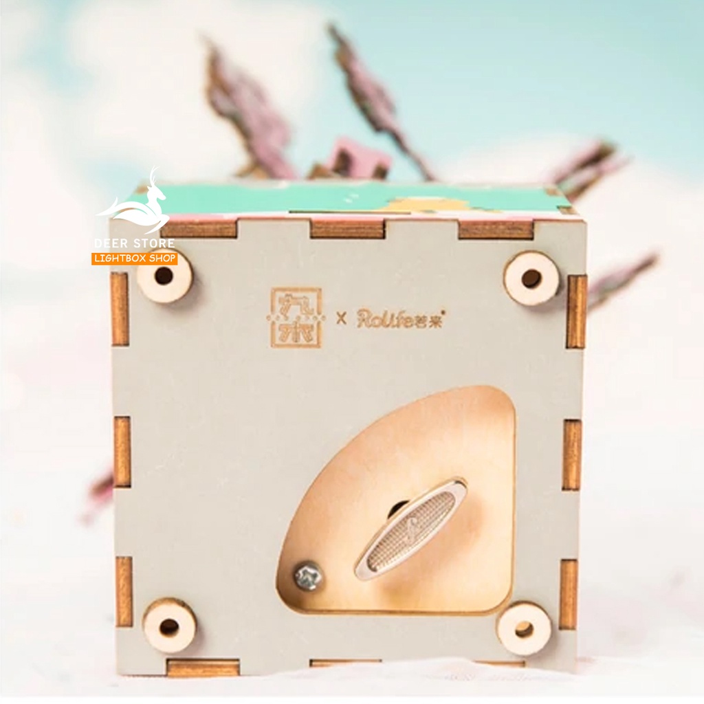 Mô hình Hộp nhạc DIY MUSIC BOX - Robotime Cherry Blossom Tree AM409 | Đồ chơi lắp ráp gỗ 3D