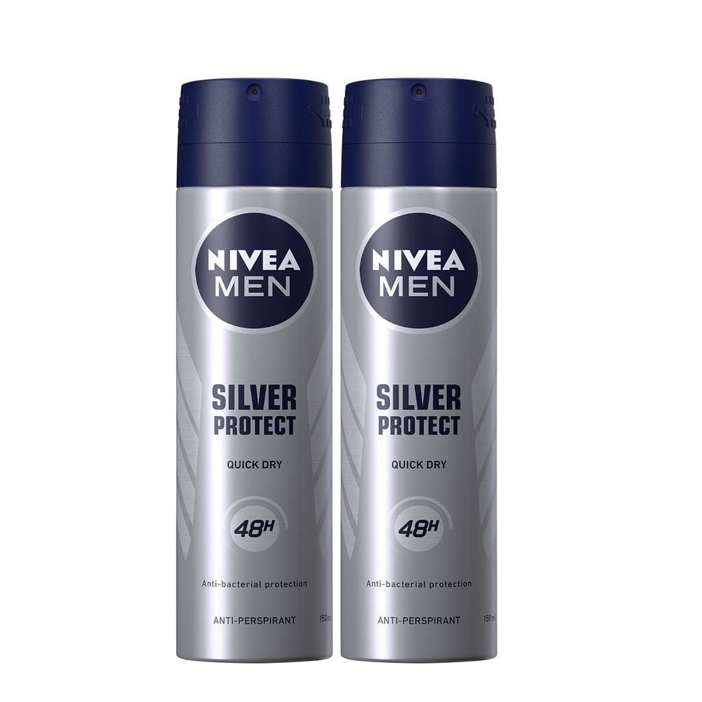 Xịt mùi Nivea Men Silver phân tử bạc 150ml