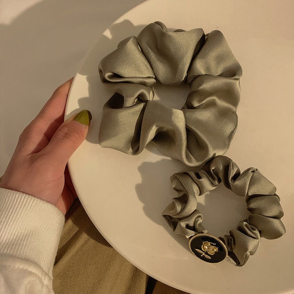 Dây Cột Tóc Màu Xanh Lá Cây Phong Cách Pháp Thời Trang Mùa Hè Mới Cho Nữ